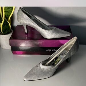 Easy Street Sparkling Silver Heels